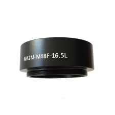 M48/T2 tub de extensie 16.5 mm (M48 interior, T2 exterior)
